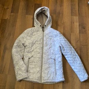 New Balance Jackets & Coats Women's with hoodie Color: White and gray